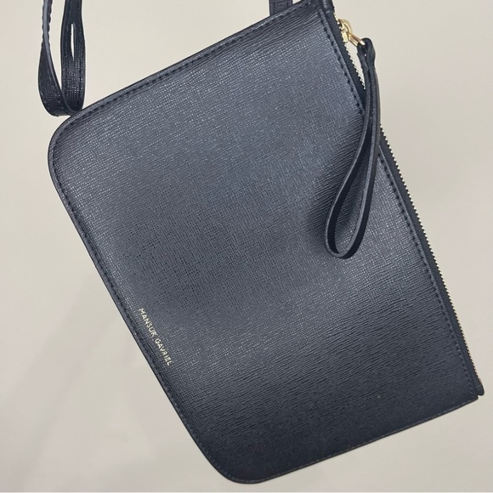Mansur Gavriel Black Saffiano Leather Bucket Bag - Picture 4 of 11
